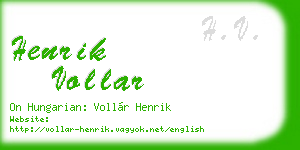 henrik vollar business card