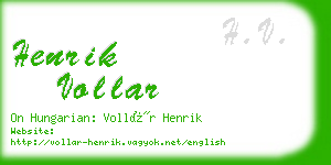 henrik vollar business card